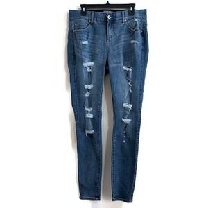 Torrid Women Bombshell Skinny Jeans 14 Tall High Rise Distressed‎ Stretch Denim